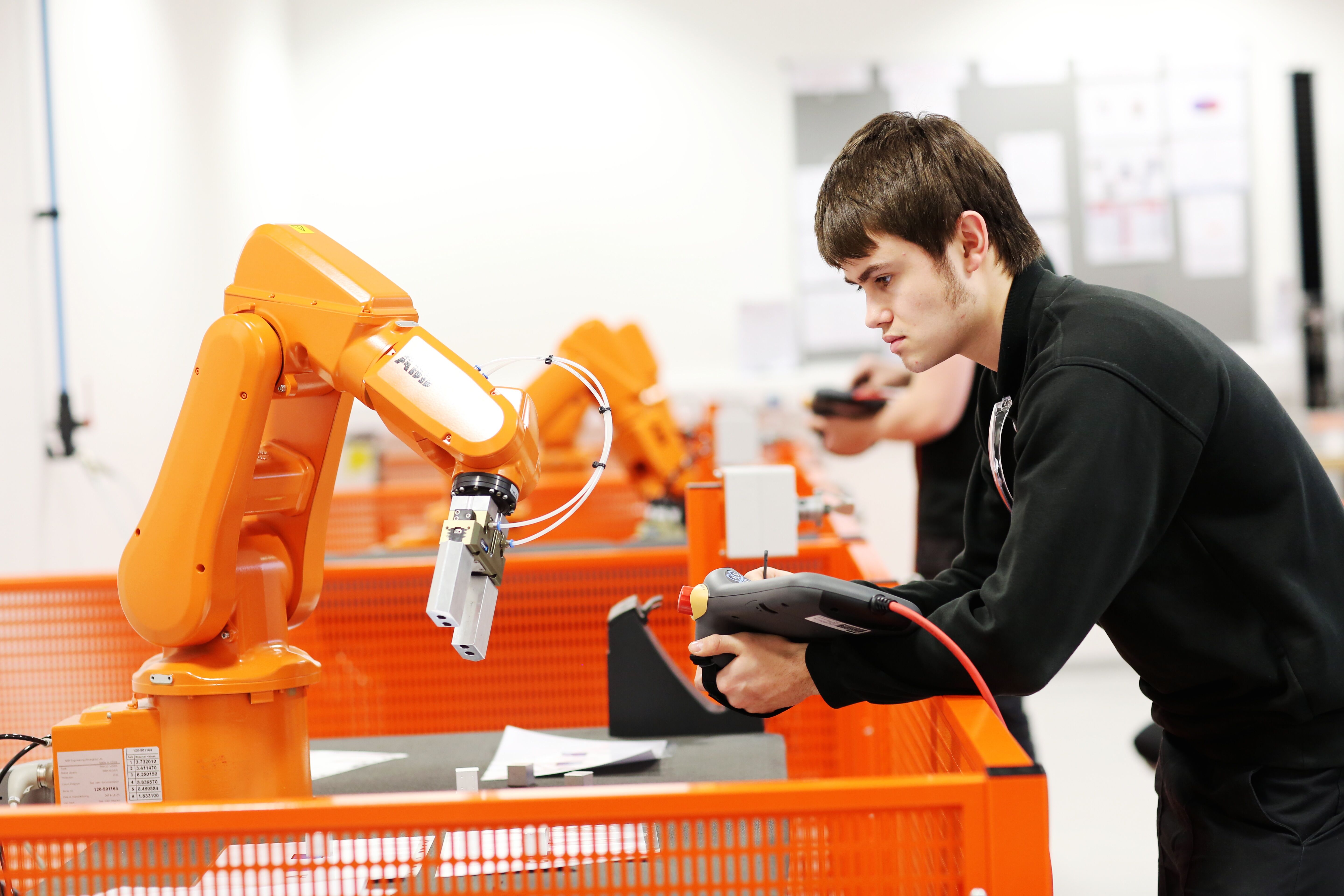Pictured: young manufacturer at work