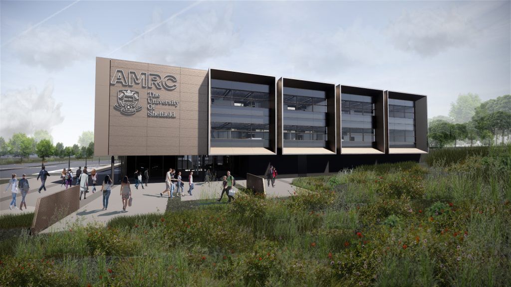 An artist impression showing the new AMRC North West facility
