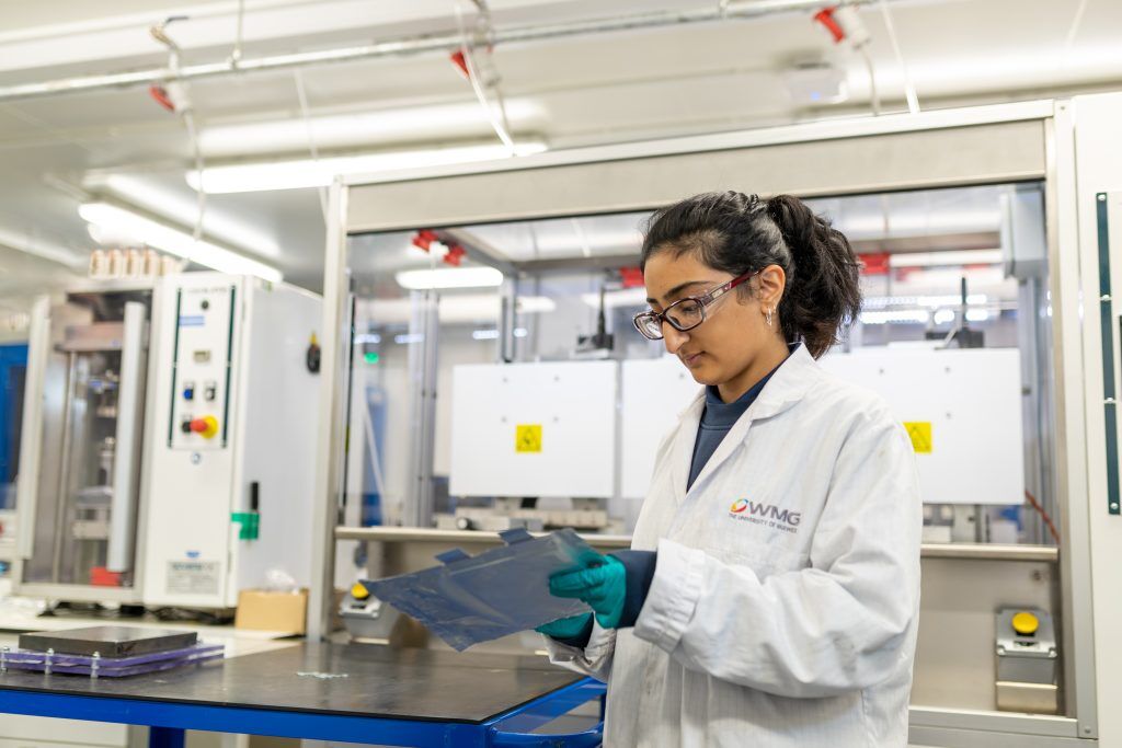 WMG battery researcher at work