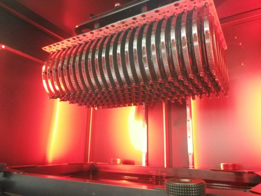protective face shields in production