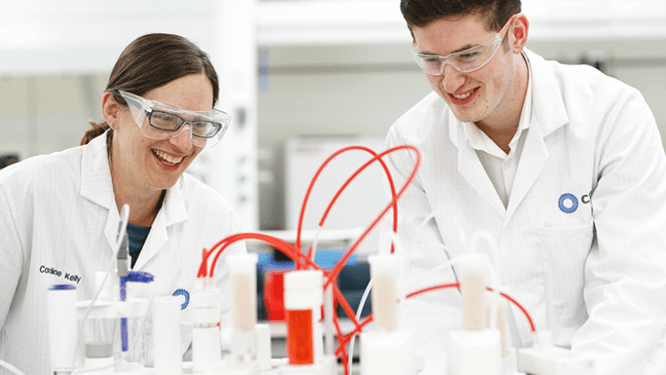 Two manufacturing engineers doing skills training