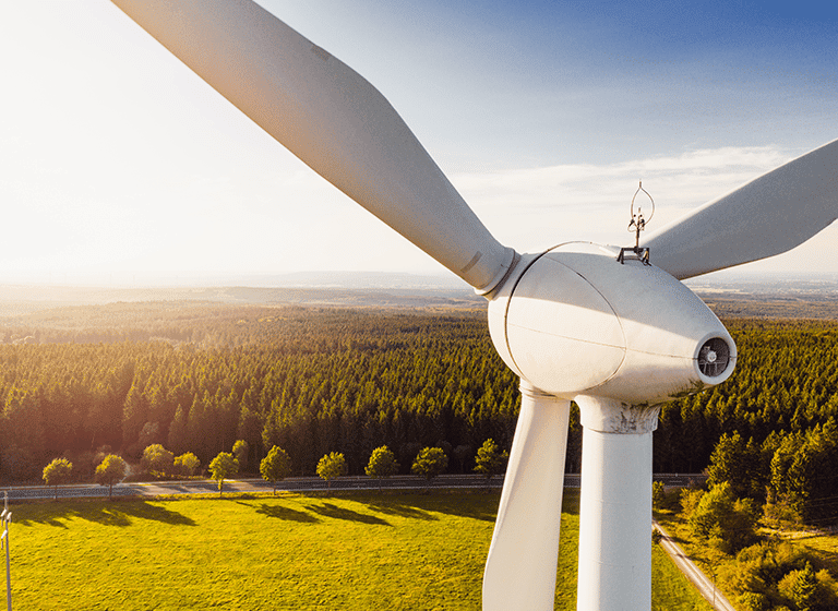 sustainability and net zero - a wind turbine