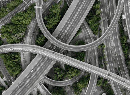Road infrastructure from above