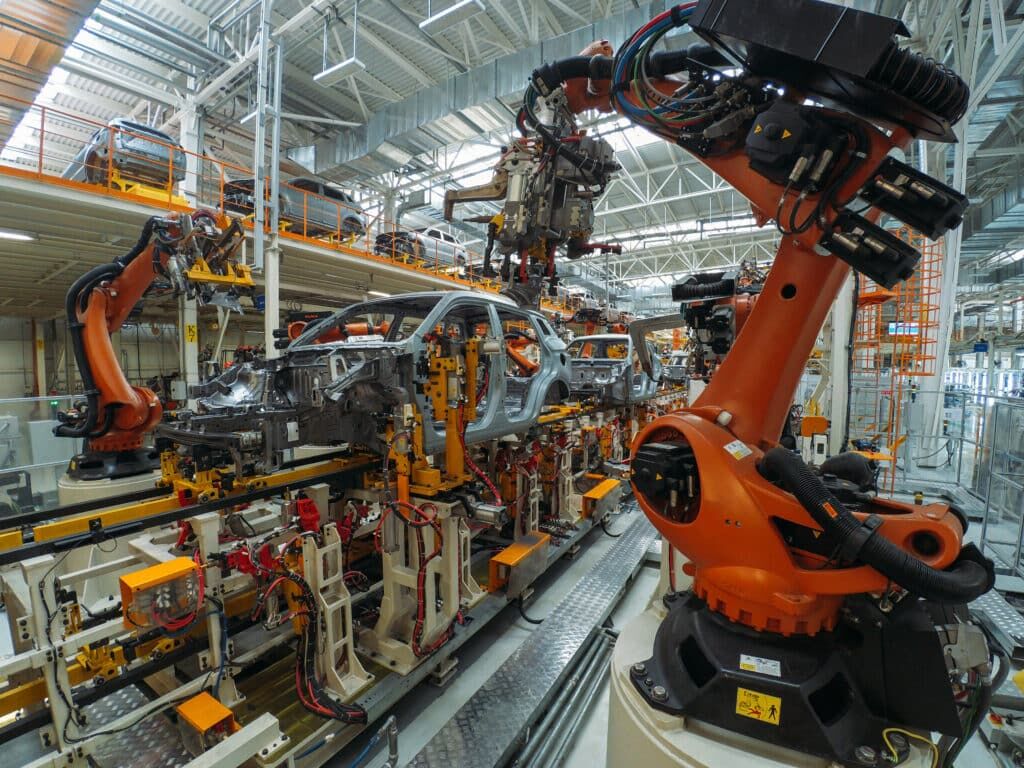 Example image of robotic car manufacturing