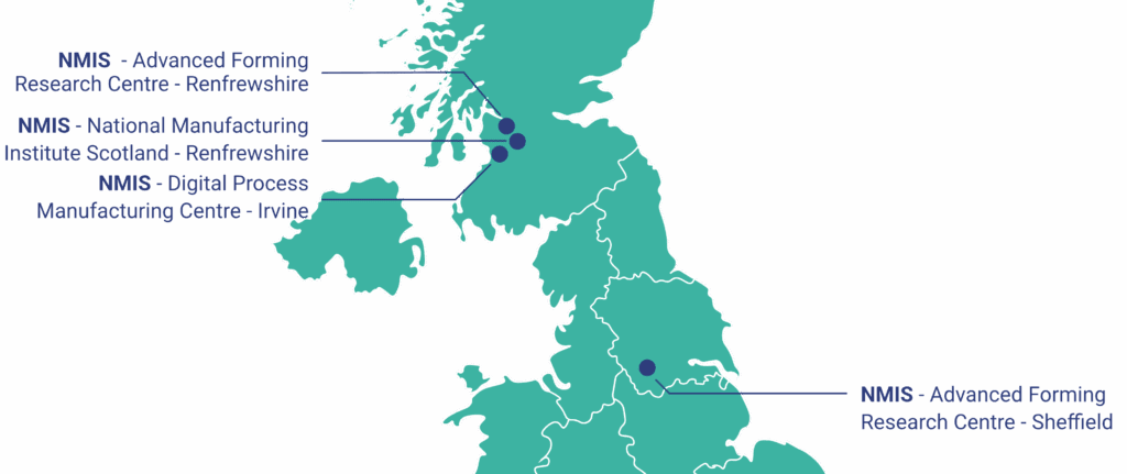 NMIS Map of centres in the UK